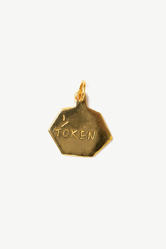 Token Pendants by Lucy Clout (gold-plated silver)